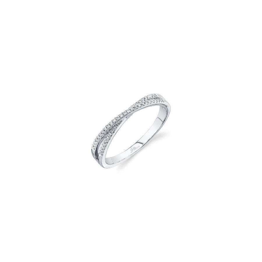 Shy Creation Diamond Criss Cross Ring