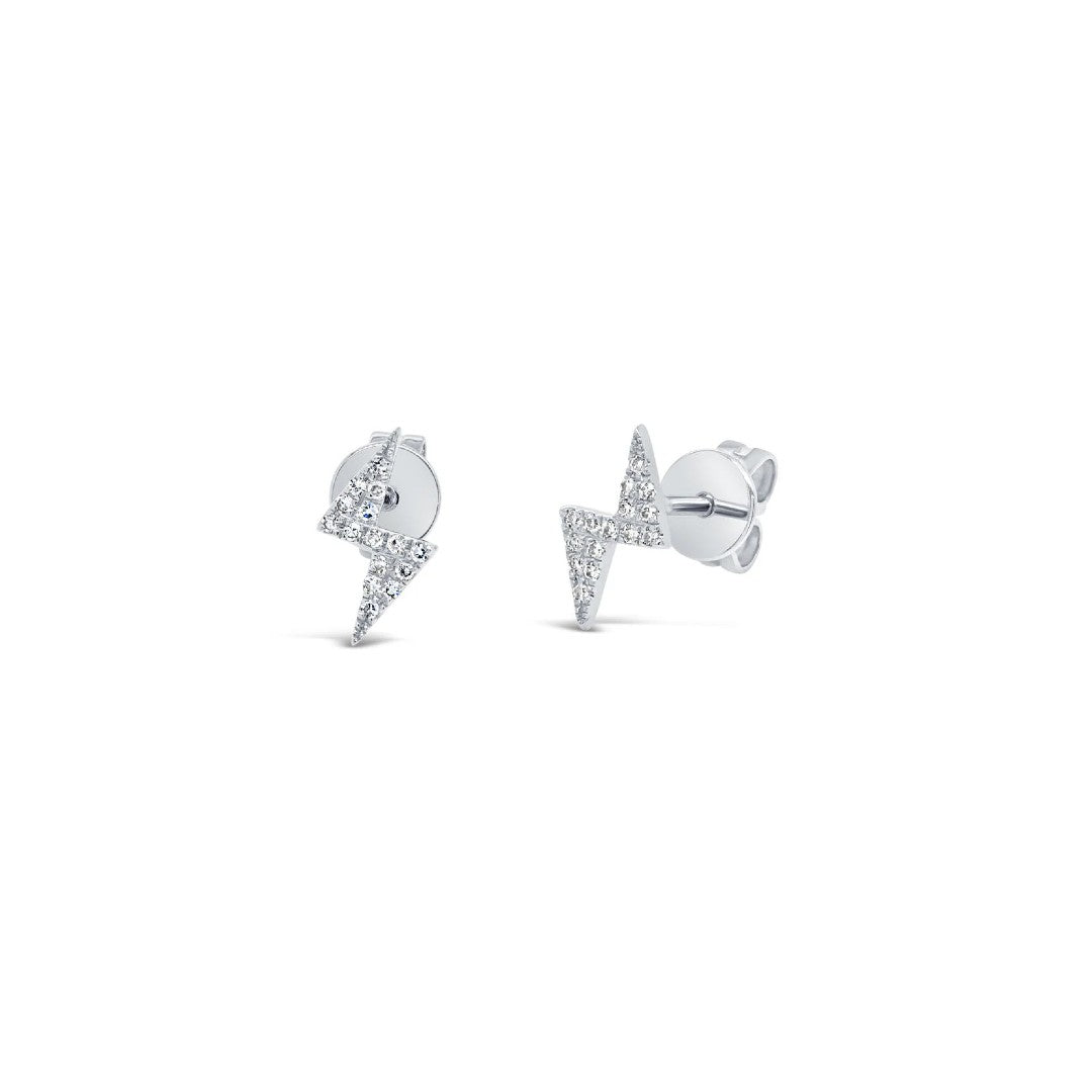 Shy Creation Diamond Lightning Bolt Studs