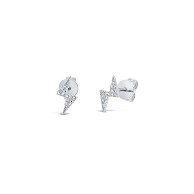 Shy Creation Diamond Lightning Bolt Studs