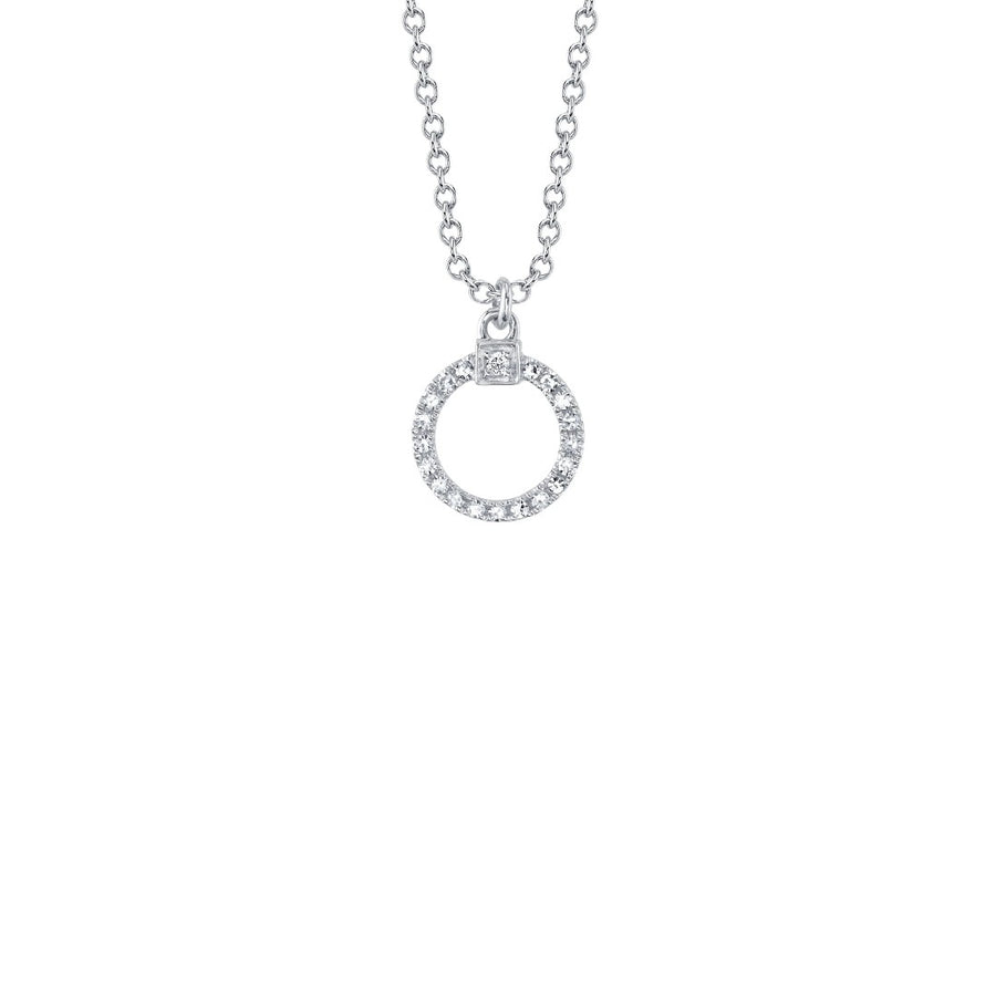 Shy Creation Diamond Open Circle Necklace