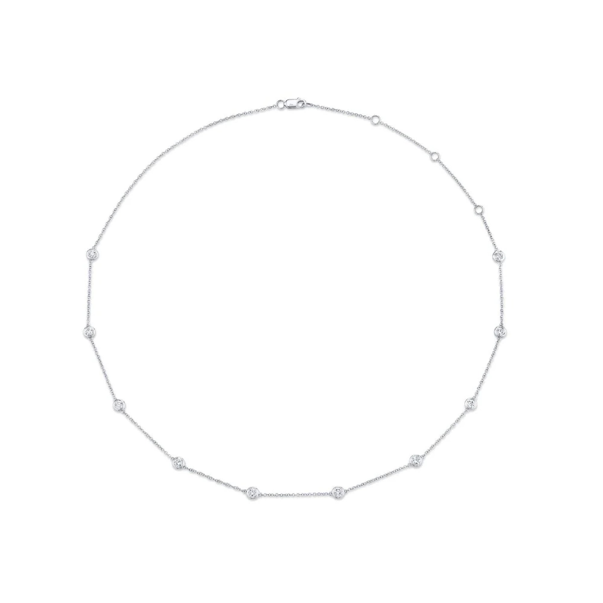 Shy Creation Diamond Station 1.02ctw Adjustable Necklace