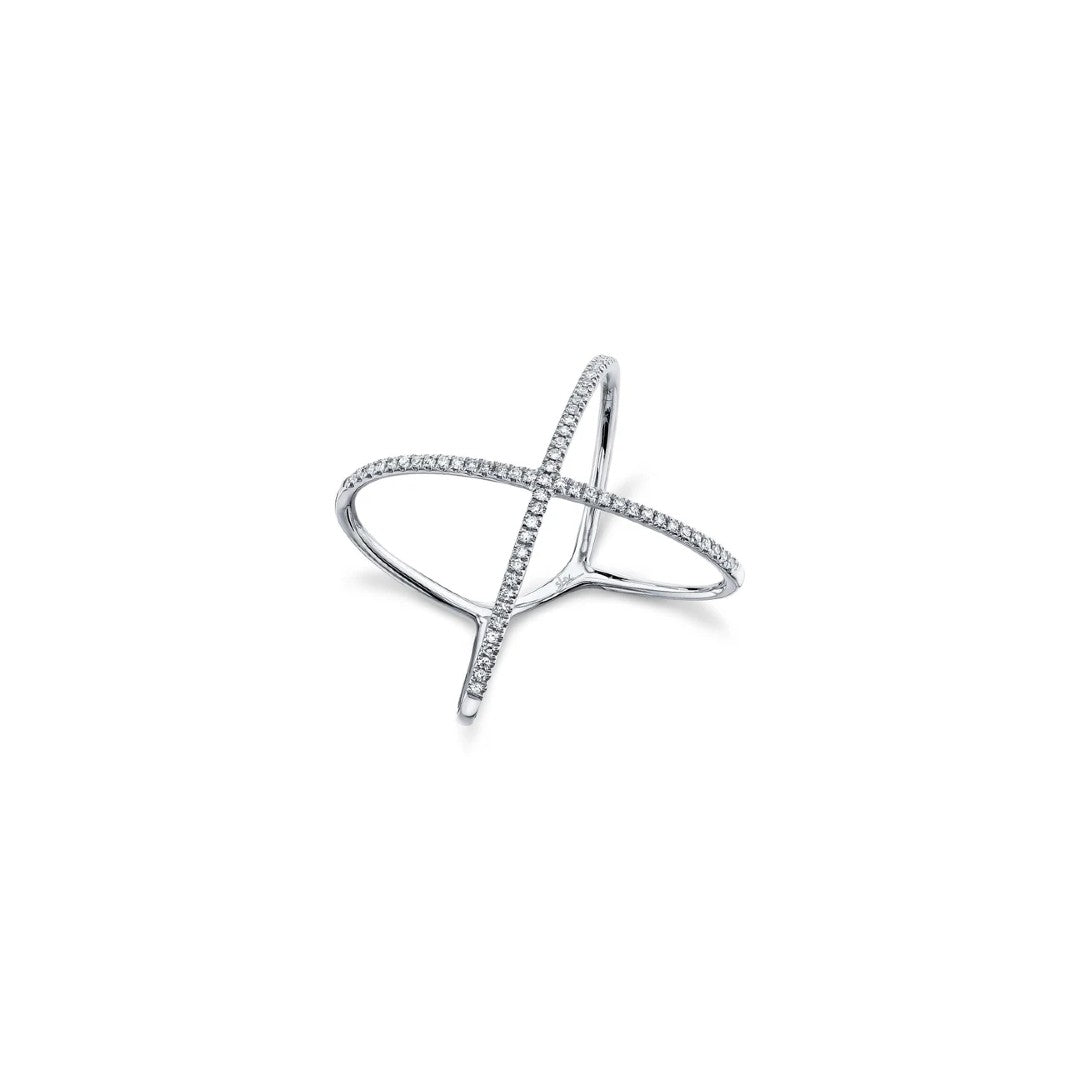 Shy Creation Diamond X Ring