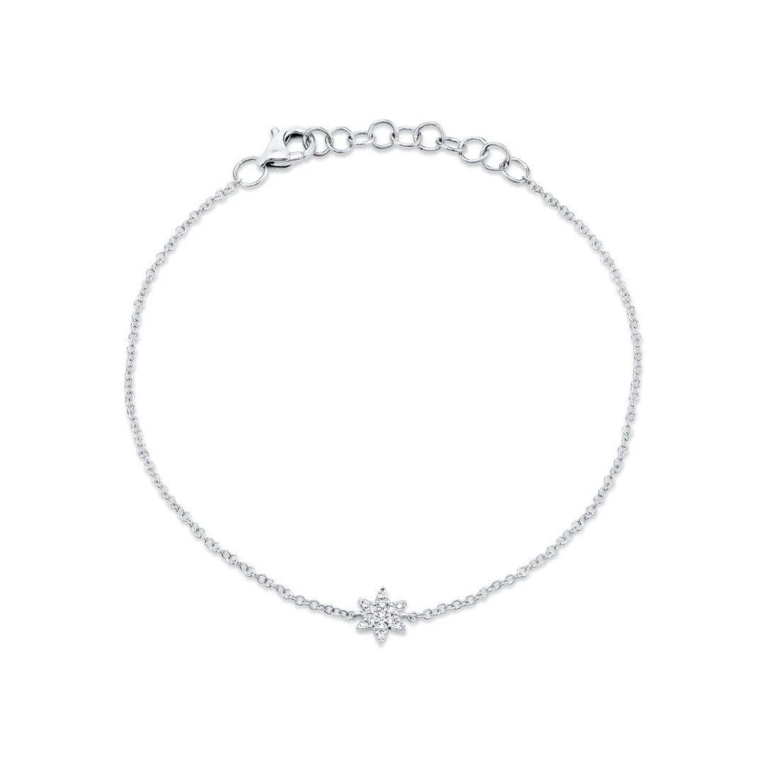 Shy Creation Pave Diamond Star of David Bracelet
