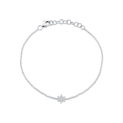 Shy Creation Pave Diamond Star of David Bracelet