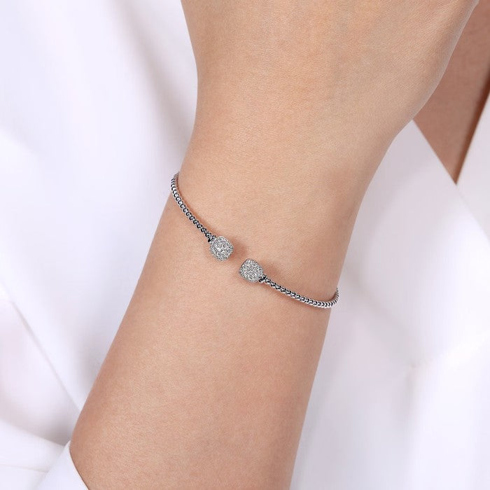Gabriel & Co. Diamond Square Bujukan Split Cuff Bracelet