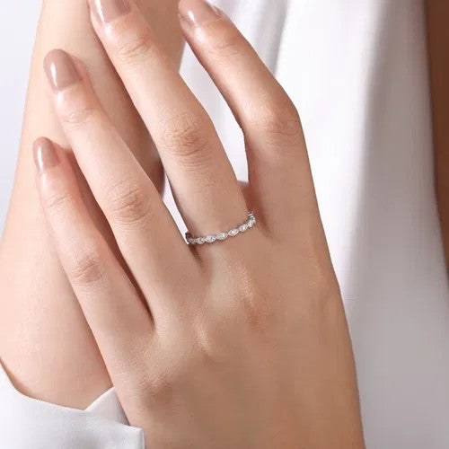 Gabriel & Co. Marquise Station Diamond Ring