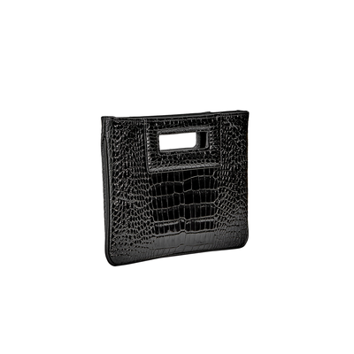 Gigi NY Willa Clutch in Embossed Croco Leather