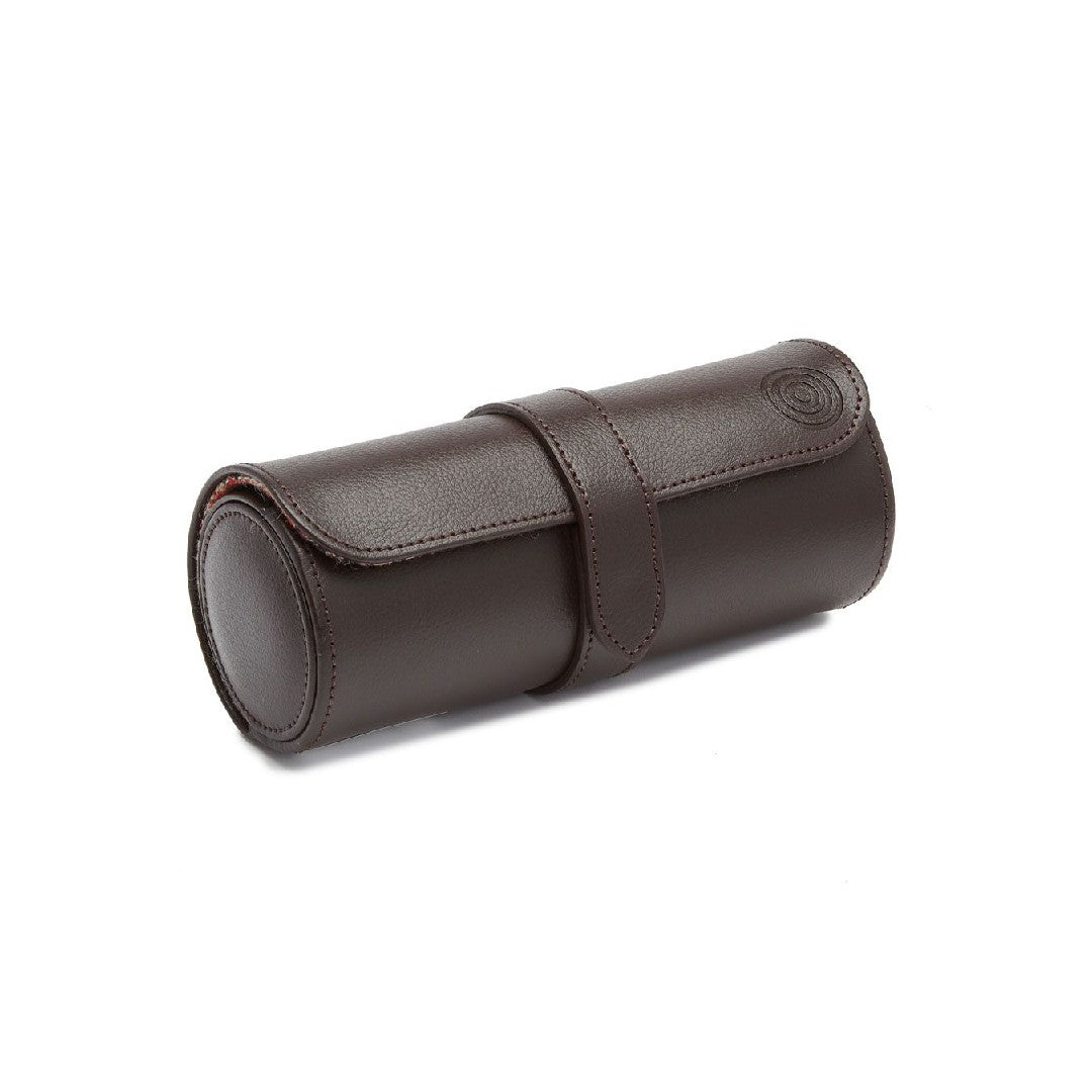 WOLF WM Brown Watch Roll with Cigar Case