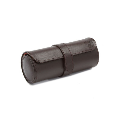 WOLF WM Brown Watch Roll with Cigar Case