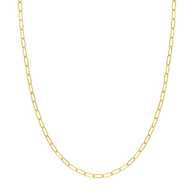 Yellow Gold 3mm Paperclip Chain