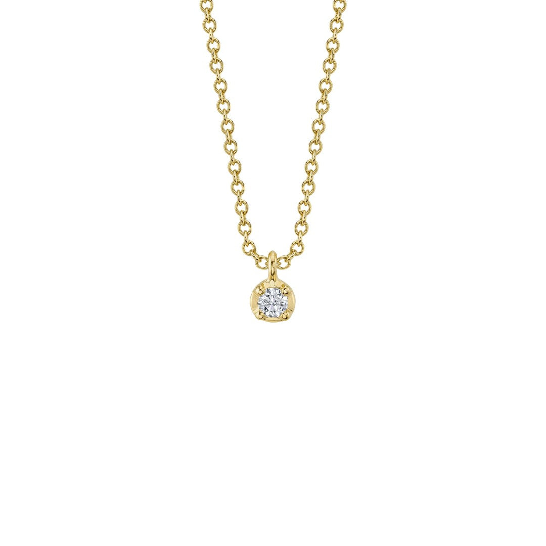 Shy Creation Crown Setting Diamond Necklace