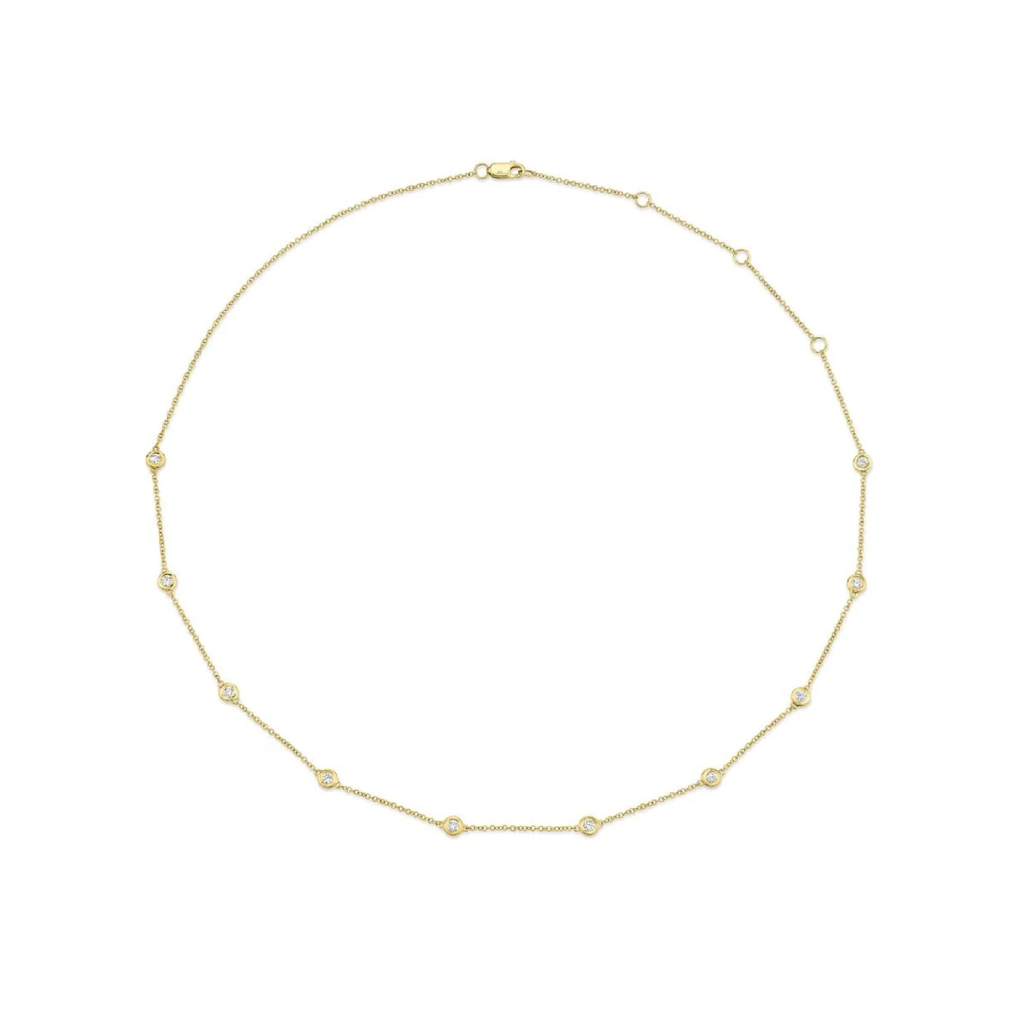 Shy Creation Diamond Station 0.54ctw Adjustable Necklace