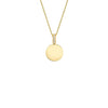 Shy Creation Flat Disc with Diamond Bail Necklace