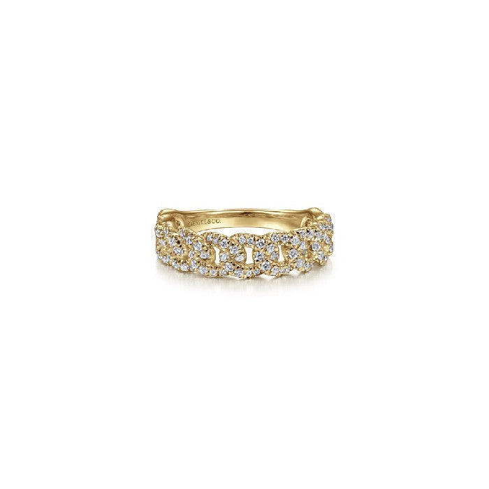 Gabriel & Co. Diamond Chain Link Ring
