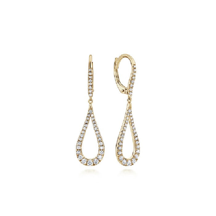 Gabriel & Co. Diamond Open Pear Drop Earrings