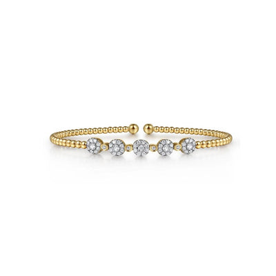 Gabriel & Co. Diamond Cluster Stations Bujukan Bracelet