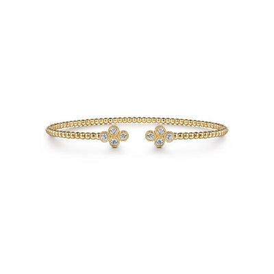 Gabriel & Co. Diamond Quatrefoil Endcaps Bujukan Cuff