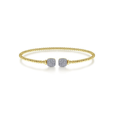 Gabriel & Co. Diamond Square Bujukan Split Cuff Bracelet