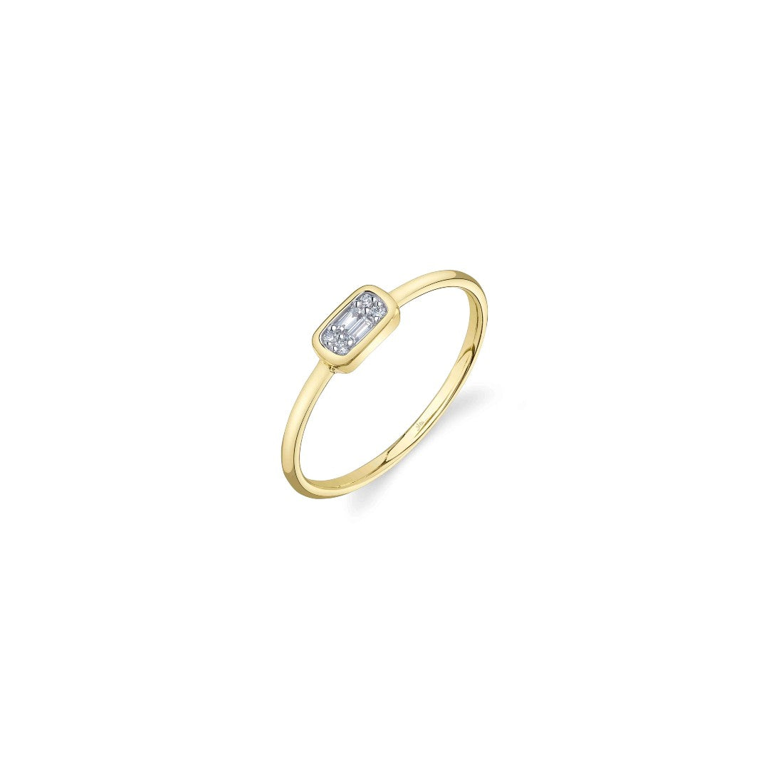 Shy Creation Baguette Bezel Diamond Ring