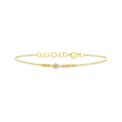 Shy Creation Diamond Bars & Circles Bracelet