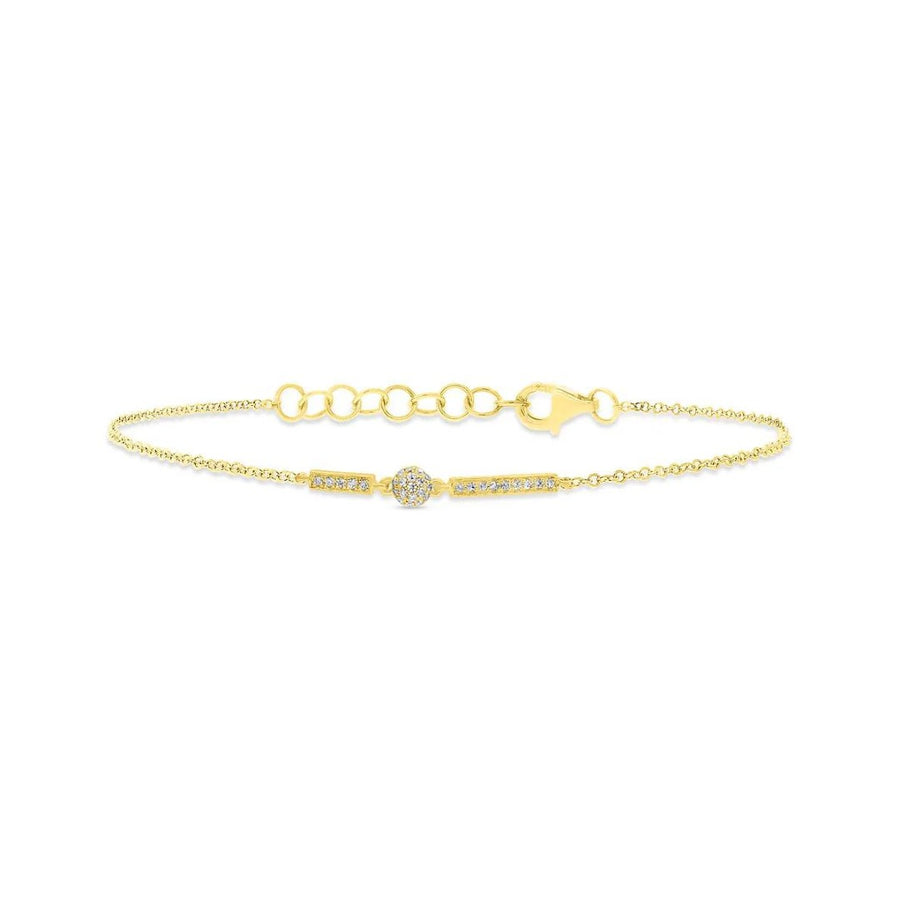 Shy Creation Diamond Bars & Circles Bracelet