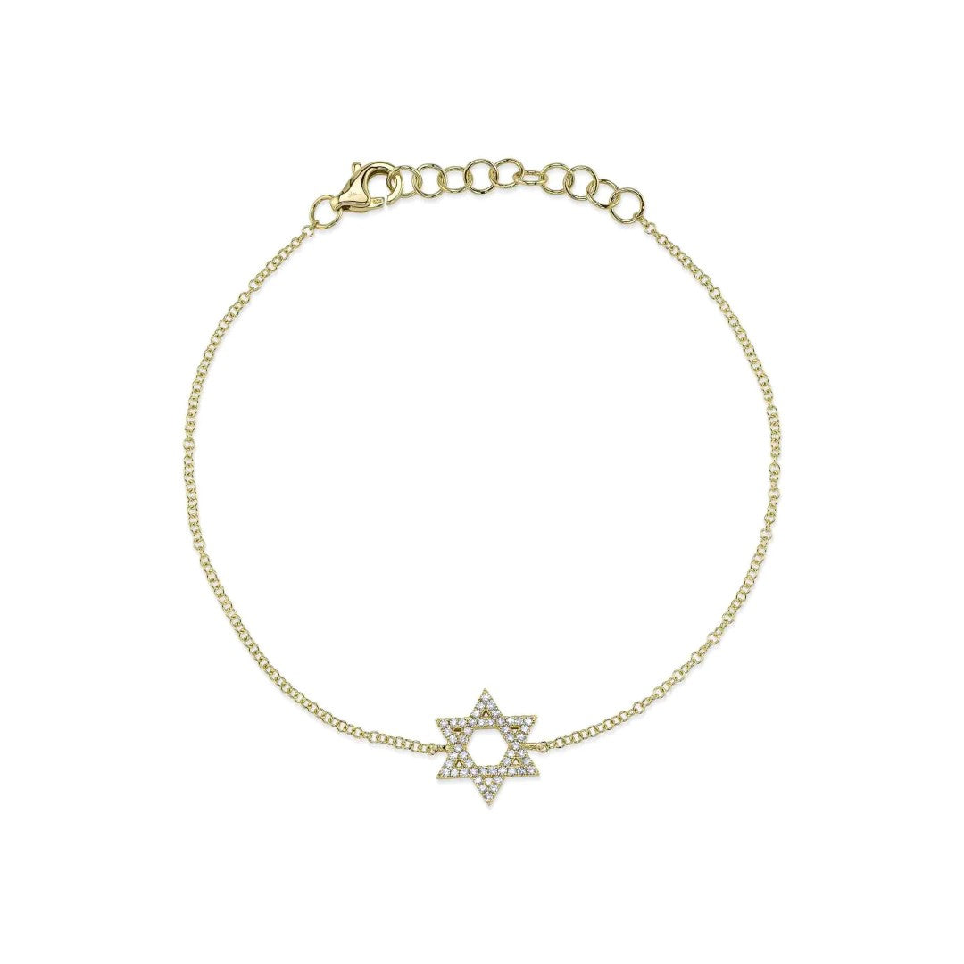 Shy Creation Diamond Star of David Bracelet