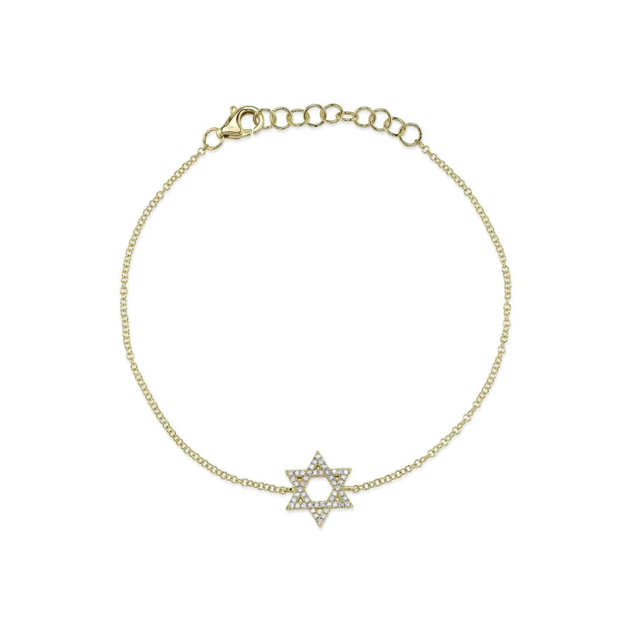 Shy Creation Diamond Star of David Bracelet