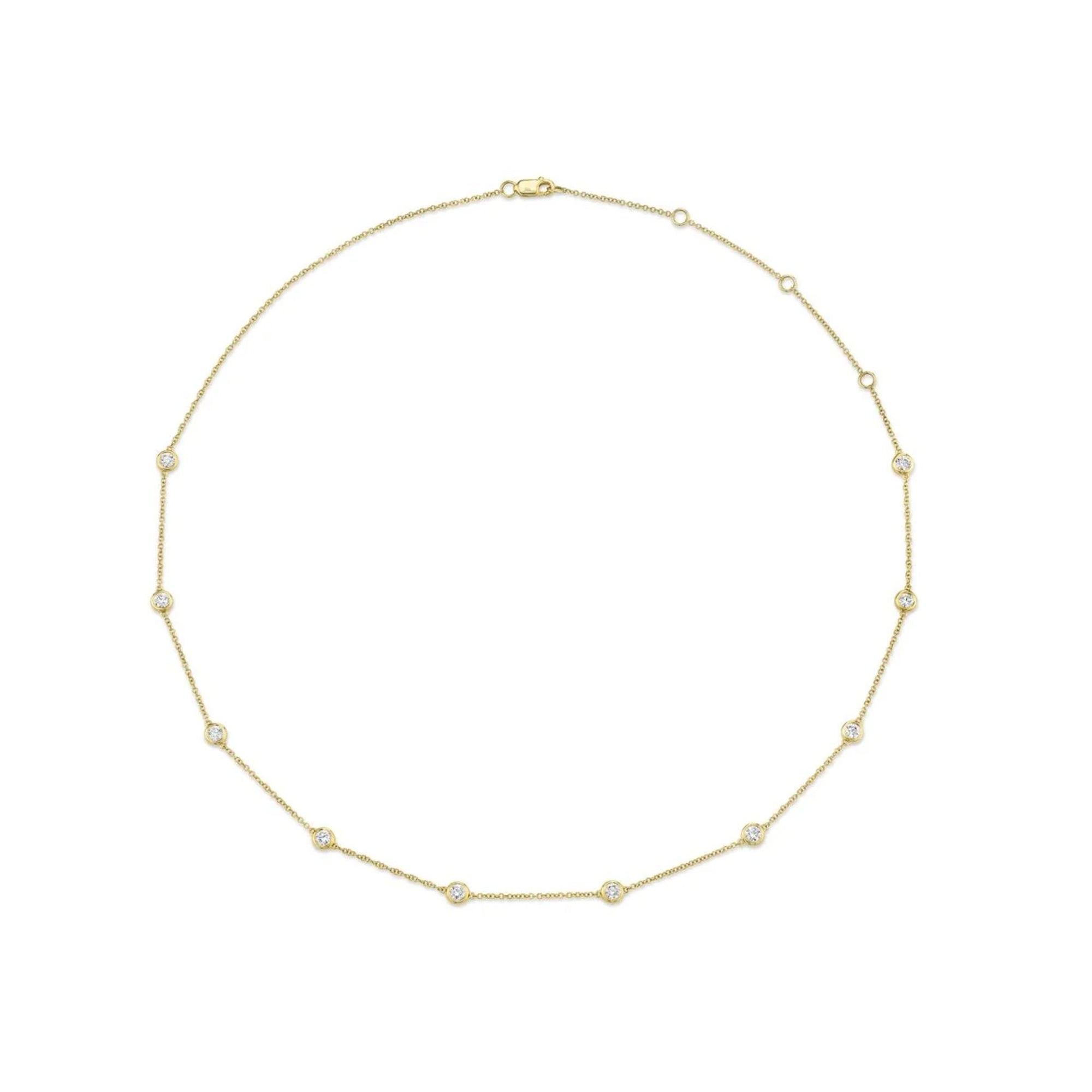 Shy Creation Diamond Station 1.02ctw Adjustable Necklace