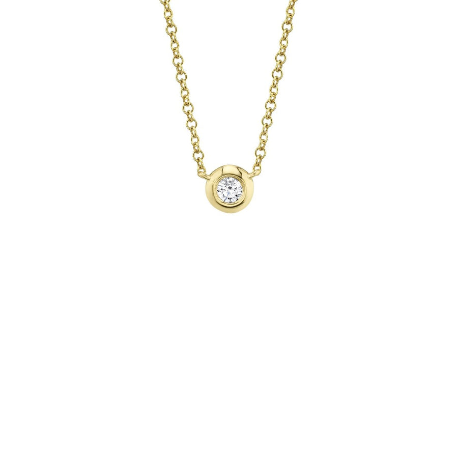 Shy Creation Single Diamond Bezel Necklace