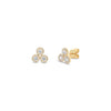 Shy Creation Triple Cluster Diamond Earrings