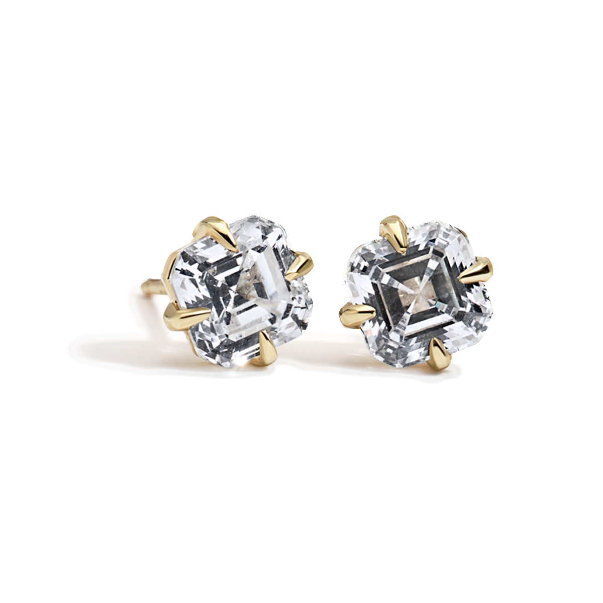 Asscher Cut Diamond Studs
