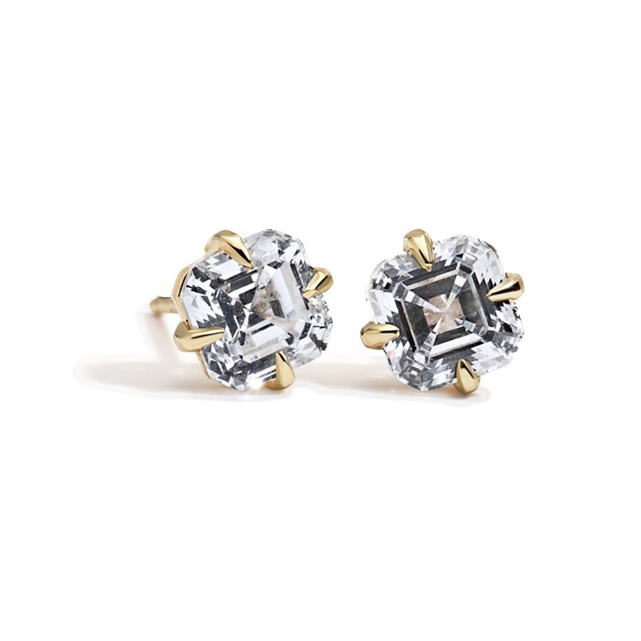 Asscher Cut Diamond Studs