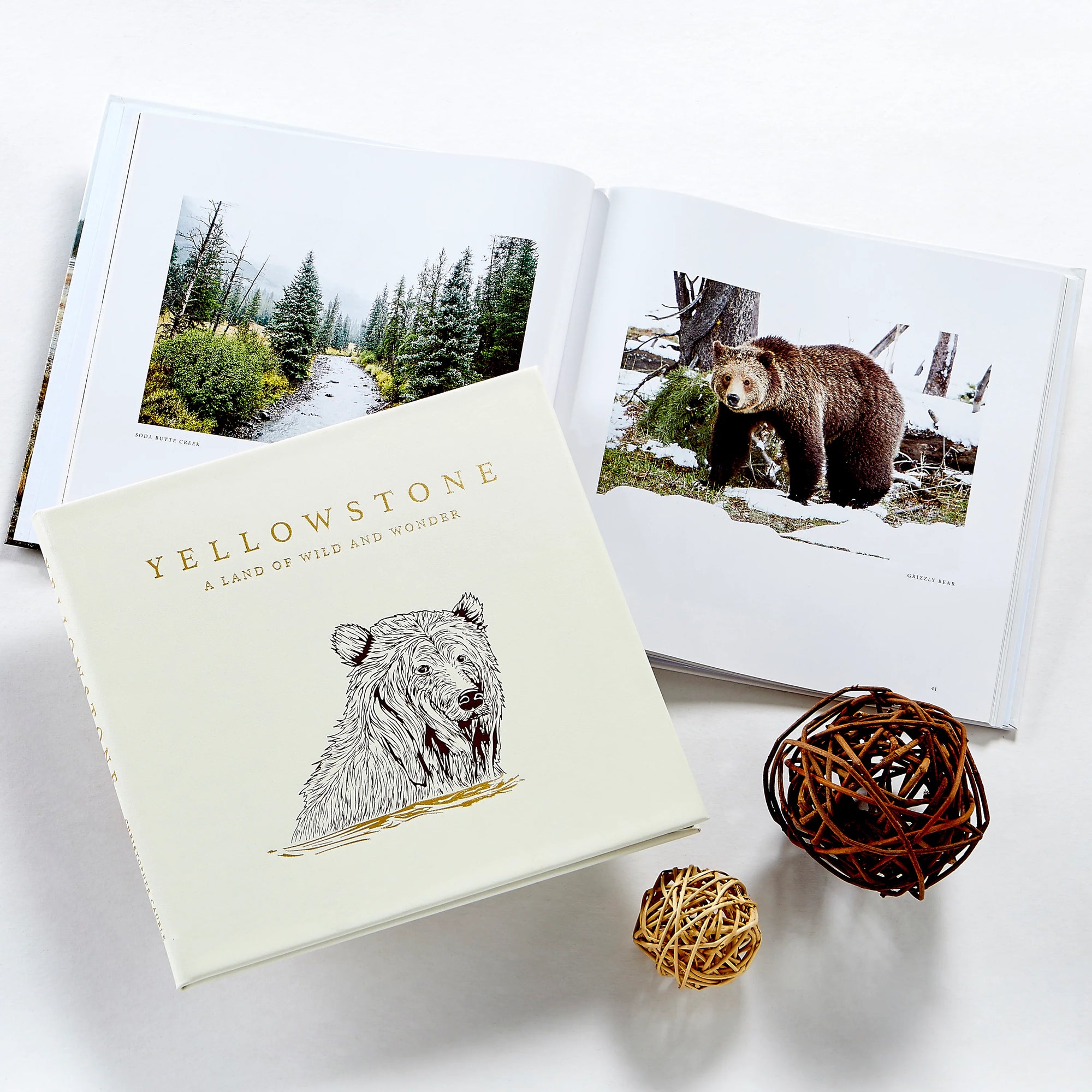Yellowstone: A Land of Wild & Wonder Leather Bound Keepsake Book