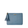 ALL IN ONE BAG Slate Blue Embossed Python Leather - Slate Blue