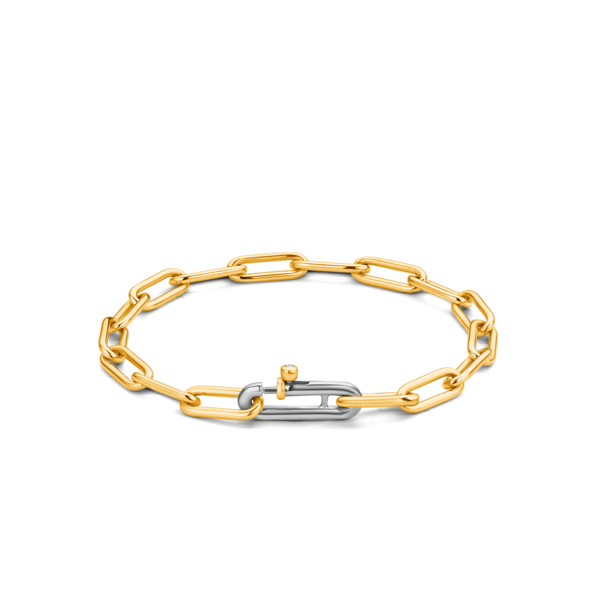 Ti Sento Milano Classic Rectangle Link Gilded Bracelet