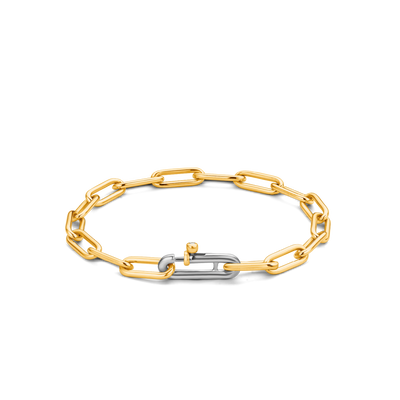 Classic Milano Rectangle Link Gilded Bracelet