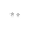 Diamond star stud earrings in sterling silver