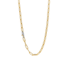 Gold Light Rectangle Chain Link Milano Necklace