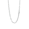 Ti Sento Milano Silver Light Rectangle Chain Link Necklace