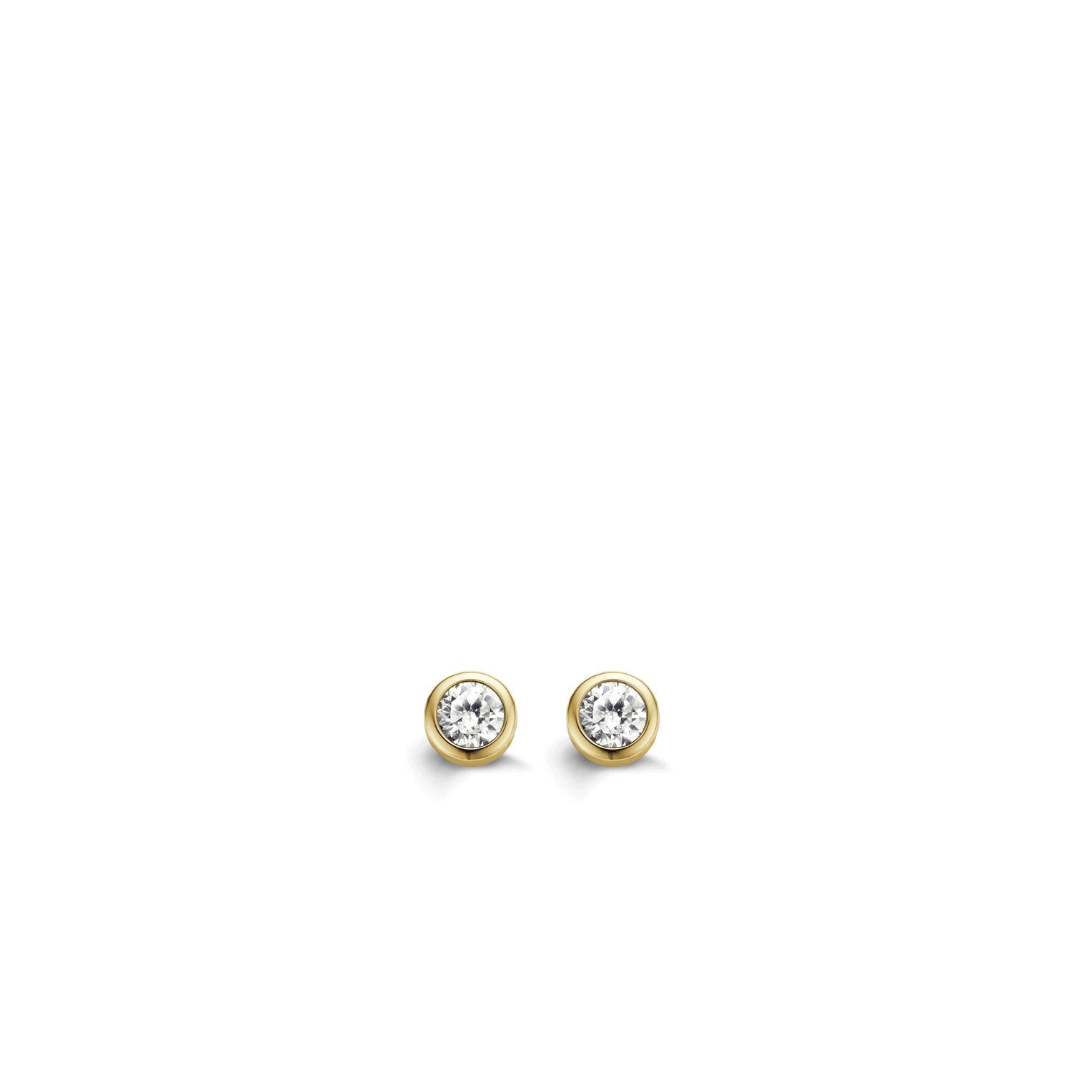 Ti Sento Milano Bezel 6mm White Zirconia Studs