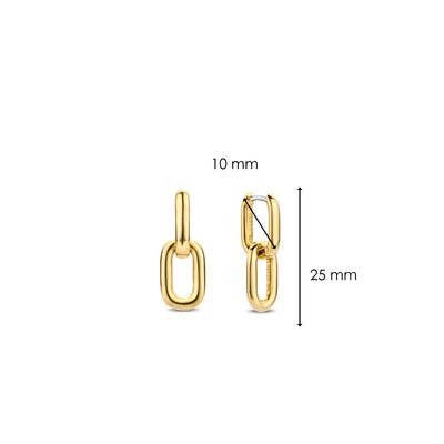 Gold Chain Link Milano Earrings