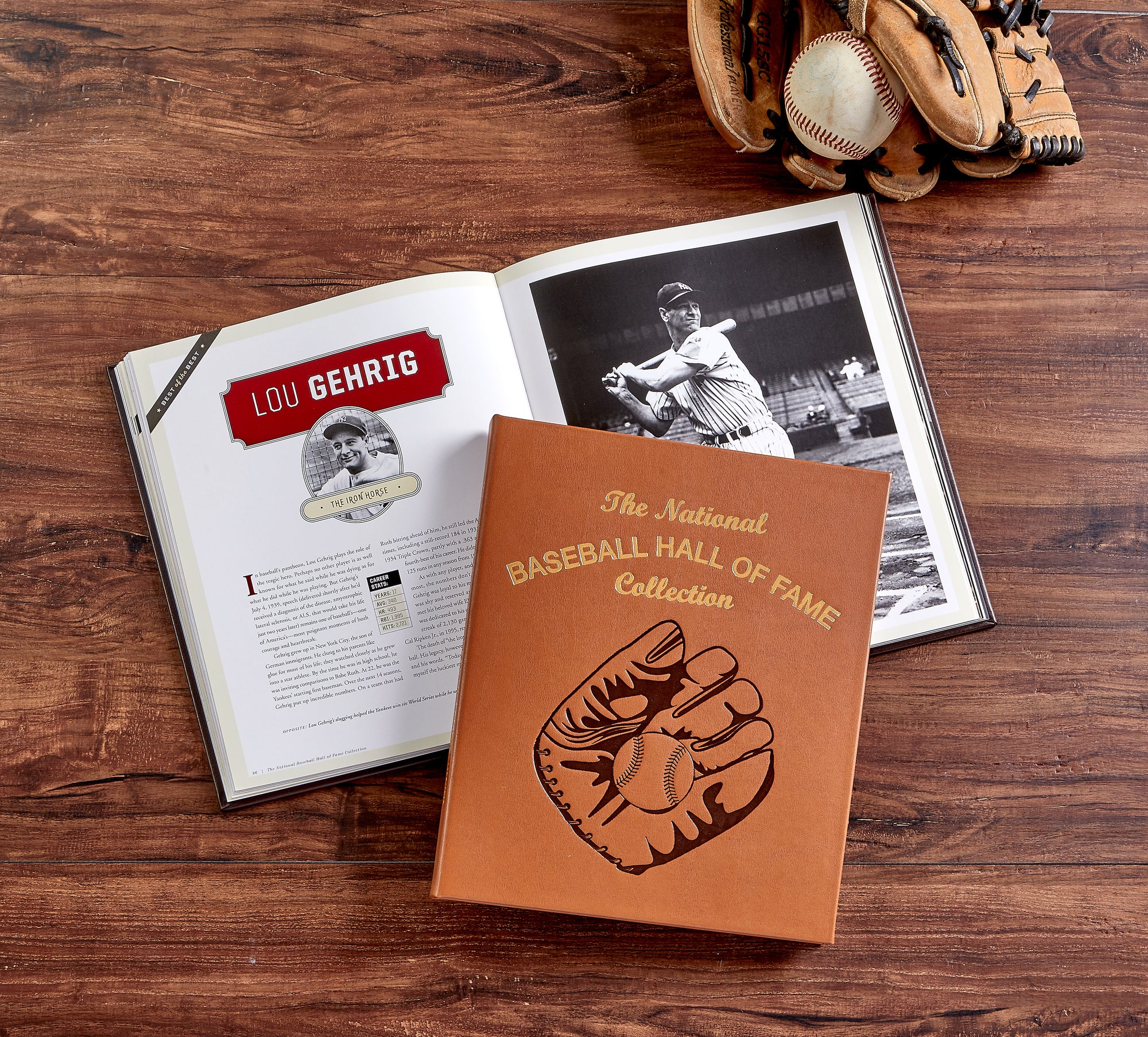 National Baseball Hall Of Fame Tan Bonded Leather