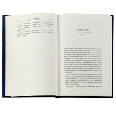 The Great Gatsby Navy Bonded Leather Book
