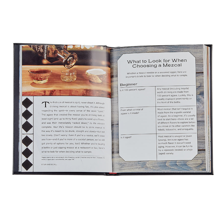 Viva Mezcal Black Bonded Leather Keepsake Book