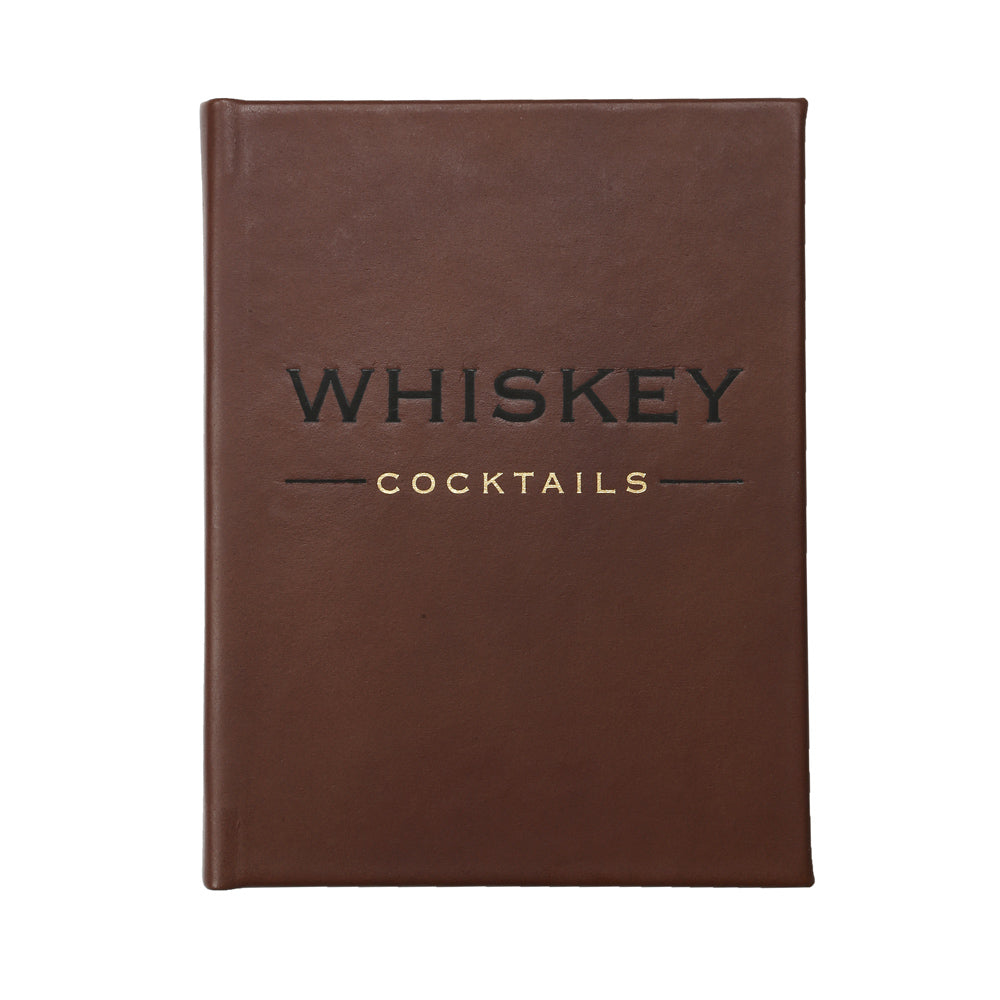 Whiskey Cocktails Brown Bonded Leather Keepsake Book
