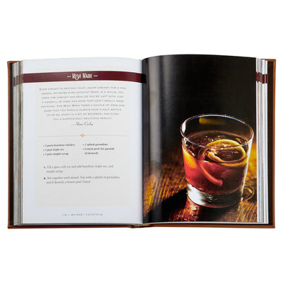 Whiskey Cocktails Brown Bonded Leather Keepsake Book