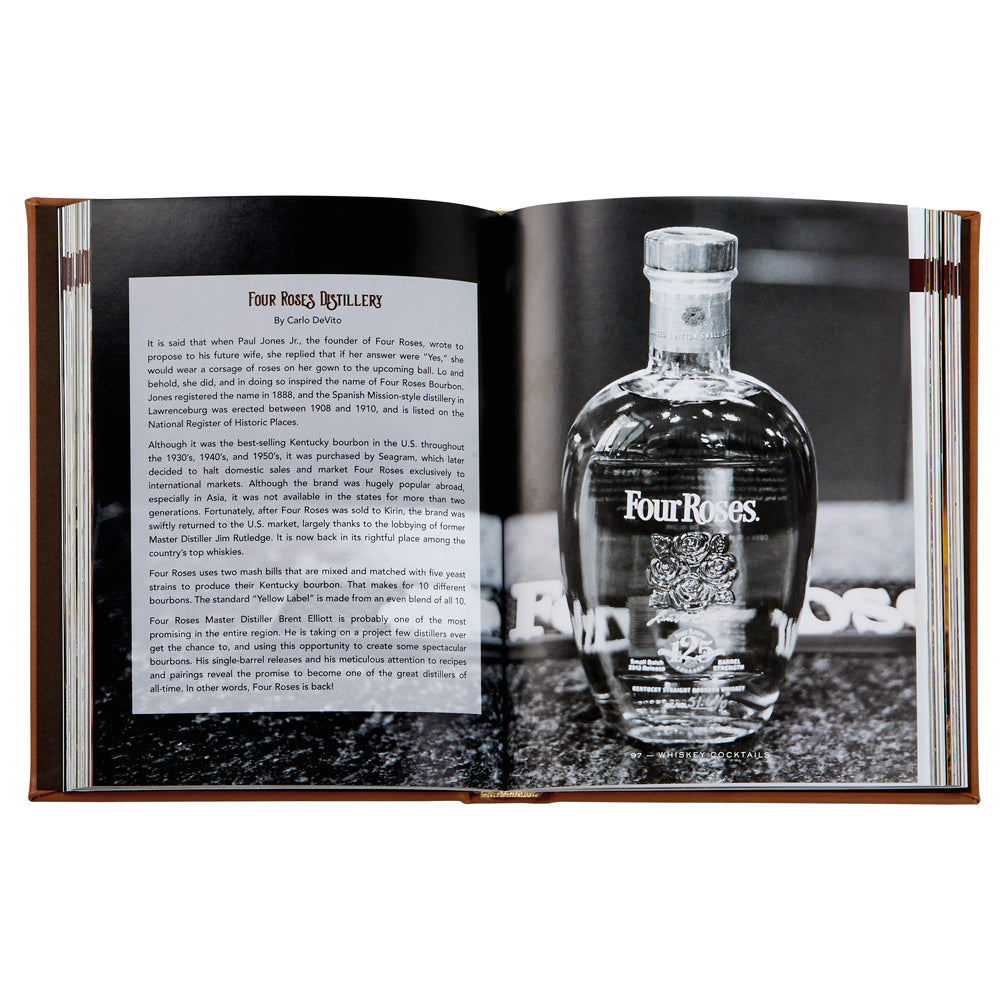 Whiskey Cocktails Brown Bonded Leather Keepsake Book