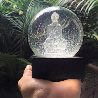 Crystal Buddha Keepsake Snow Globe