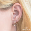 Shy Creation Diamond Star Huggie Earrings