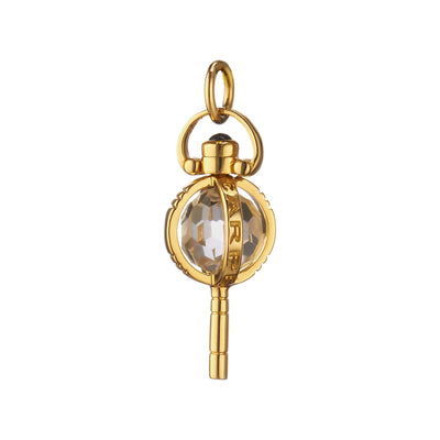 Mini Carpe Diem Rock Crystal Key Necklace